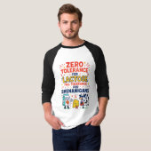 Zero Tolerance voor Lactose Funny T-shirt (Voorkant volledig)