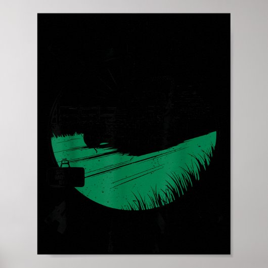 Zero-turn grasmaaier We rijden bij dageraad Grappi Poster (Voorkant)