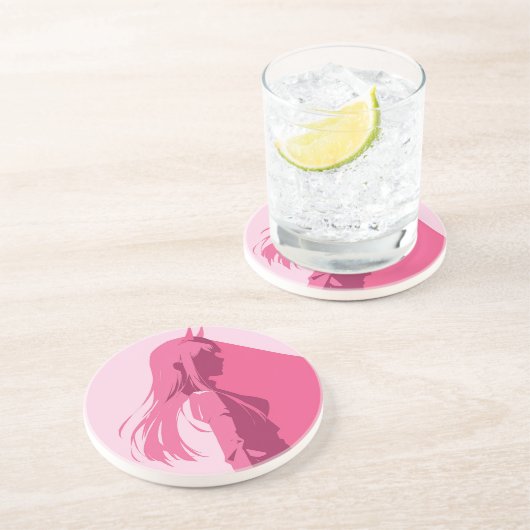 Zero Two - Darling in de Verenigde Staten | Onderz Zandsteen Onderzetter (Zijkant)