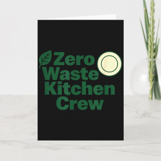 Zero Waste Keuken Crew Duurzaamheid Design  Kaart (Voorkant)