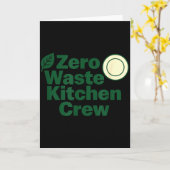 Zero Waste Keuken Crew Duurzaamheid Design  Kaart (Gele Bloem)