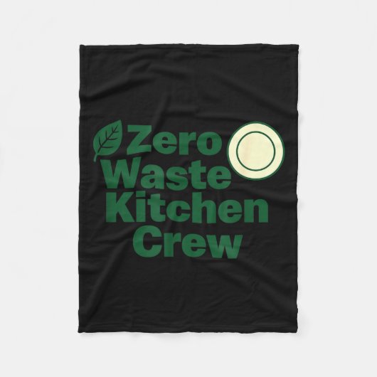 Zero Waste Kitchen Crew Sustainability Design  Fleece Deken (Voorkant)