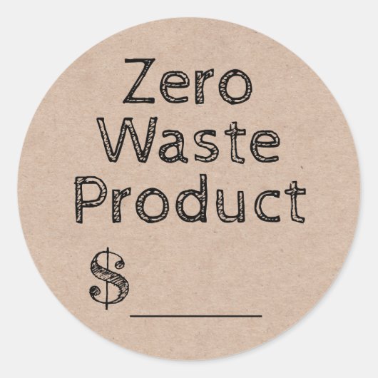 zero waste-productprijs-Label Ronde Sticker (Voorkant)