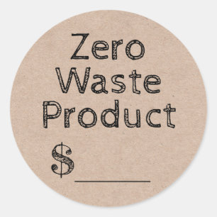 zero waste-productprijs-Label Ronde Sticker