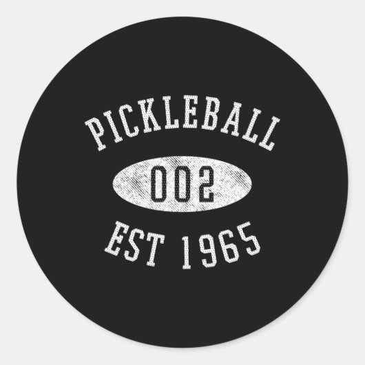 Zero Zero Two Funny Pickleball Ronde Sticker (Voorkant)