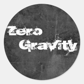 Zero, zwaartekracht 2 ronde sticker