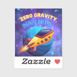 Zero zwaartekracht oneindige dromen sticker