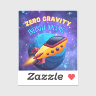 Zero zwaartekracht oneindige dromen sticker