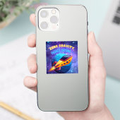 Zero zwaartekracht oneindige dromen sticker (Telefoon)