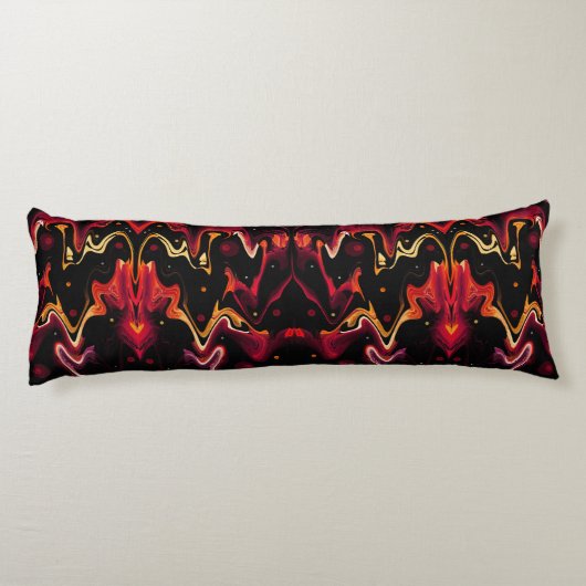 Zero zwaartekracht Schilderen Abstract in Oranje e Lichaamskussen (Achterkant)