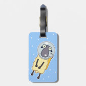 Zero-zwaartekrachtschaap Bagagelabel (Achterkant verticaal)