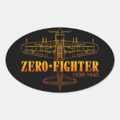 ZEROFIGHTER4 OVALE STICKER (Voorkant)