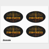 ZEROFIGHTER4 OVALE STICKER (Vel)