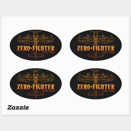 ZEROFIGHTER4 OVALE STICKER (Vel)