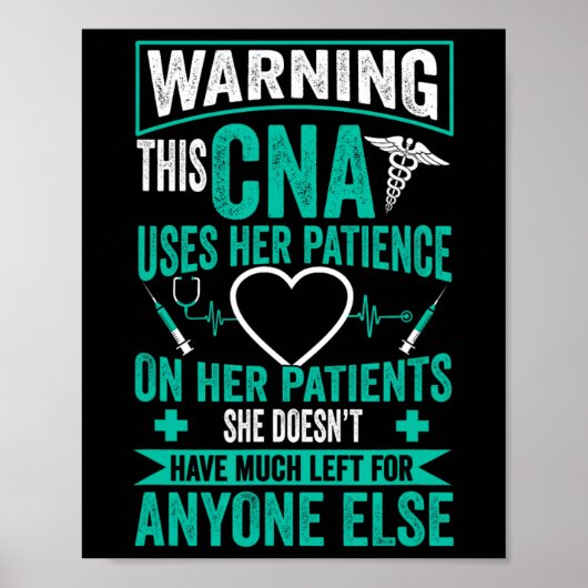 Zertifizierte Pflegeistentin Geschenk kan verpleeg Poster (Voorkant)