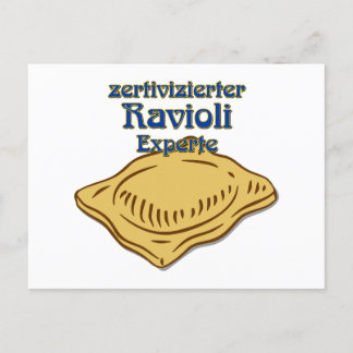 Zertivizierter Ravioli Experte Pasta Zitat Briefkaart