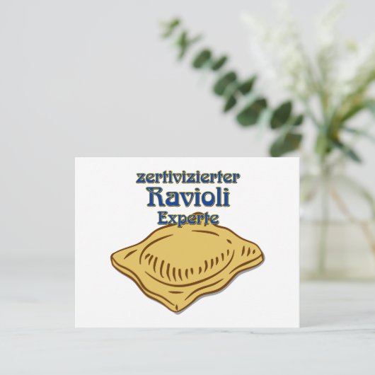 Zertivizierter Ravioli Experte Pasta Zitat  Briefkaart (Staand voorkant)