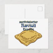 Zertivizierter Ravioli Experte Pasta Zitat  Briefkaart (Voorkant / Achterkant)