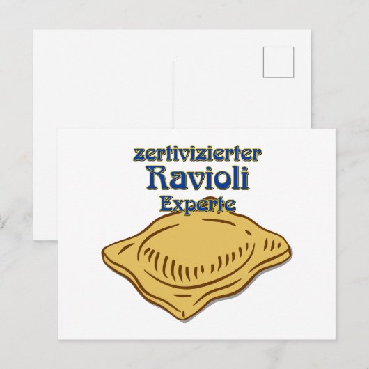 Zertivizierter Ravioli Experte Pasta Zitat  Briefkaart (Voorkant / Achterkant)