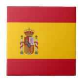zES001 SPAANSE VLAG, Spanje, Tegeltje (Voorkant)