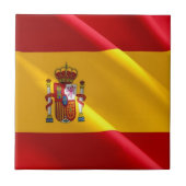 zES002 SPANSE Vlag, Spanje, Tegeltje (Voorkant)