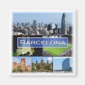 zES003 BARCELONA Spanje - Fridge Magnet (Voorkant)