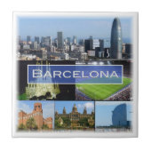 zES003 BARCELONA Spanje Tegeltje (Voorkant)