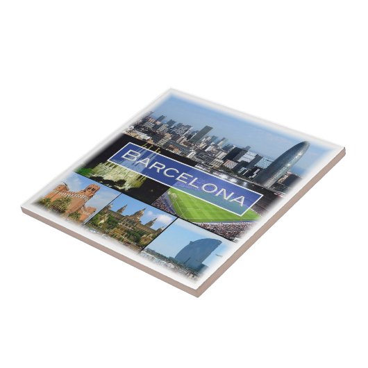 zES003 BARCELONA Spanje Tegeltje (Zijkant)