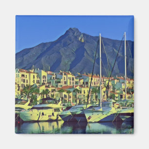 zES004 MARBELLA panorama Andalusië Spanje, Fridge Magneet