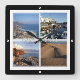 zES005 GRAN CANARIA, Canarische Eilanden, Spanje, Vierkante Klok