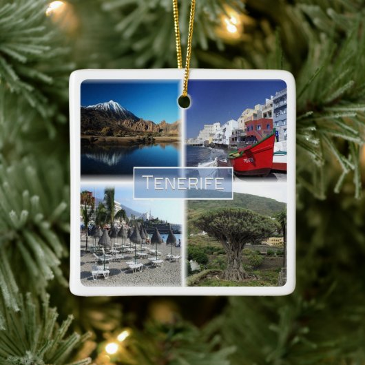 zES007 TENERIFE Canarische Eilanden Spanje, Keramisch Ornament (Boom)