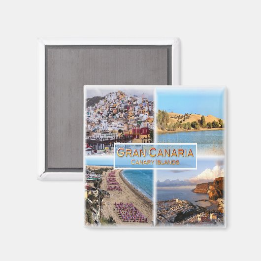 zES008 LAS PALMAS Gran Canaria, Fridge Magneet (Voorkant / Achterkant)