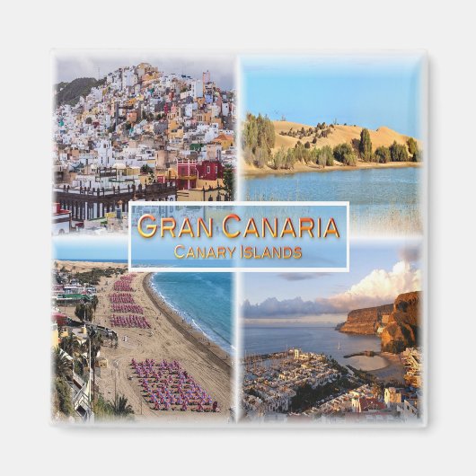 zES008 LAS PALMAS Gran Canaria, Fridge Magneet (Voorkant)