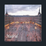 zES009 MADRID Plaza Mayor Spanje - Fridge Magnet<br><div class="desc">Hier vind je het souvenir van je vakantie. Deze categorie bevat kogelvrije magneten van vele plaatsen in Spanje. Verbaasd vrienden en familieleden met de unieke souvenirs van je geweldige reis! Probeer ons!</div>