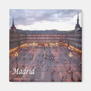 zES009 MADRID Plaza Mayor Spanje - Fridge Magnet