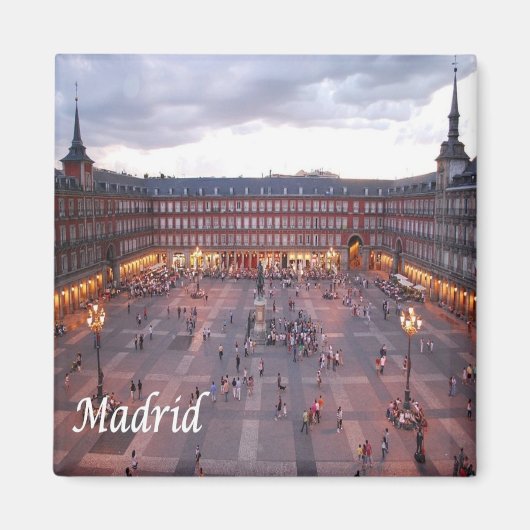 zES009 MADRID Plaza Mayor Spanje - Fridge Magnet (Voorkant)