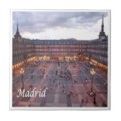 zES009 MADRID Plaza Mayor Spanje, Tegeltje (Voorkant)