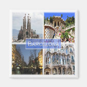 zES010 BARCELONA, Spanje, Europa, Fridge Magneet (Voorkant)