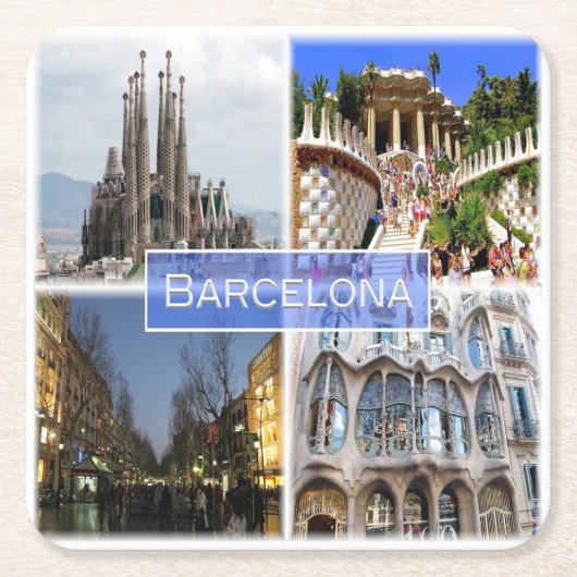 zES010 BARCELONA, Spanje, Europa, Kartonnen Onderzetters (Voorkant)