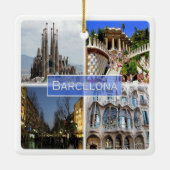 zES010 BARCELONA, Spanje, Europa, keramisch Orname Ornament (Achterkant)