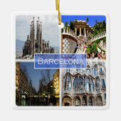 zES010 BARCELONA, Spanje, Europa, keramisch Orname Ornament (Voorkant)