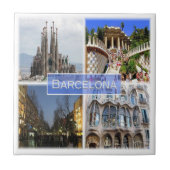 zES010 BARCELONA, Spanje, Europa, Tegeltje (Voorkant)