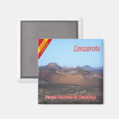 zES011 TIMANFAYA NATIONAL PARK Lanzarote, Fridge Magneet (Voorkant / Achterkant)