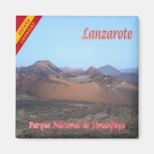 zES011 TIMANFAYA NATIONAL PARK Lanzarote, Fridge Magneet (Voorkant)