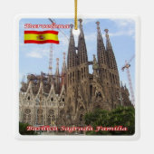 zES013 BARCELONA Basilica Sagrada Familia, Keramisch Ornament (Achterkant)