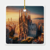 zES013 BARCELONA Basilica Sagrada Familia, Keramisch Ornament (Achterkant)