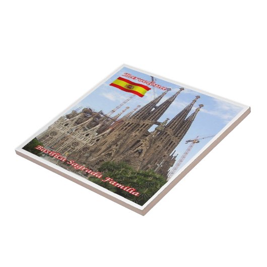 zES013 BARCELONA Basilica Sagrada Familia, Tegeltje (Zijkant)