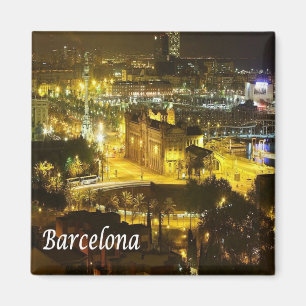 zES018 BARCELONA door Night, Spanje, Fridge Magneet