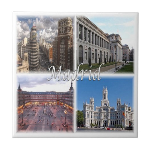 zES021 MADRID Spanje Tegeltje (Voorkant)