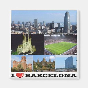 zES022 i love BARCELONA, Spain, Europe, Fridge Magneet